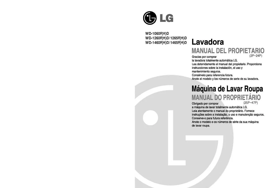 Mode d'emploi LG WD-1060FD