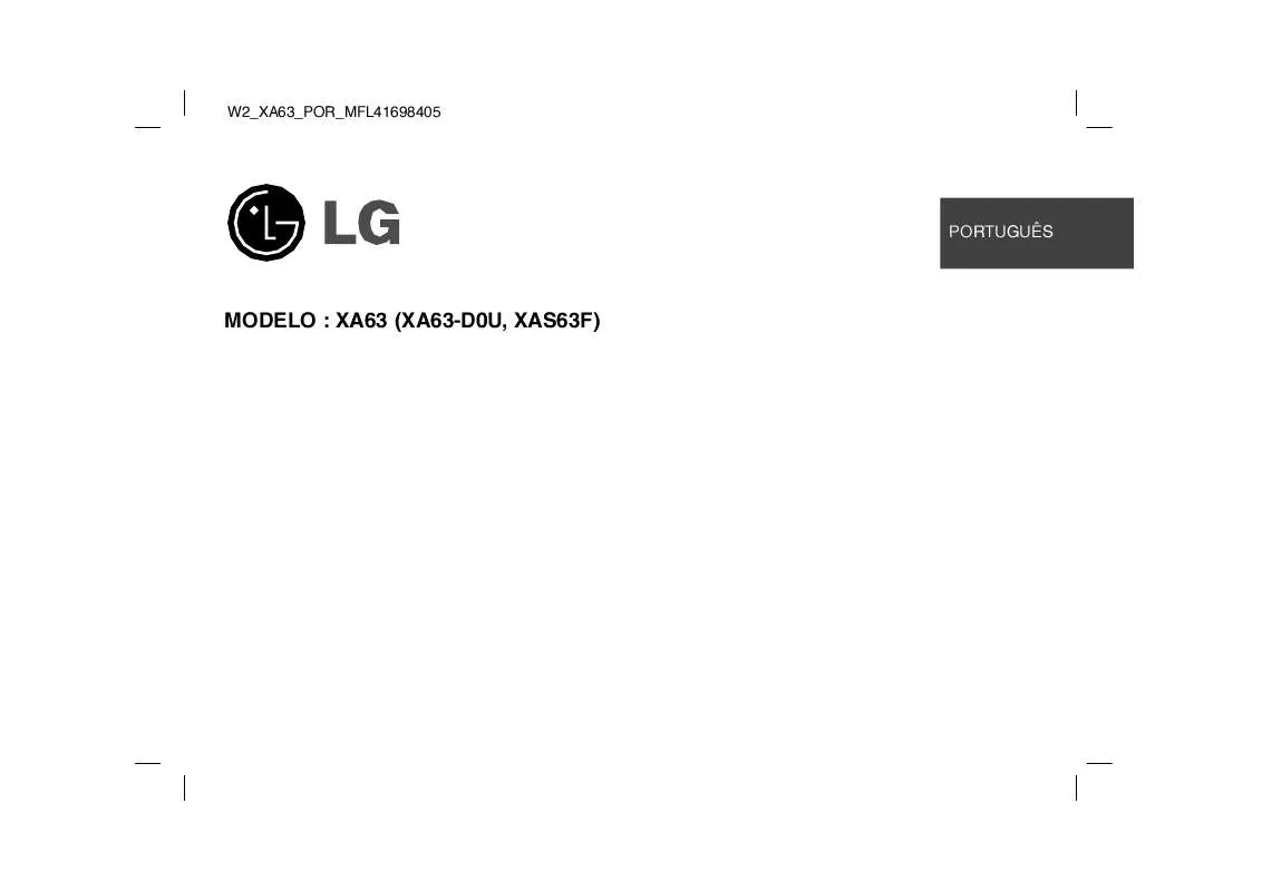 Mode d'emploi LG XA63