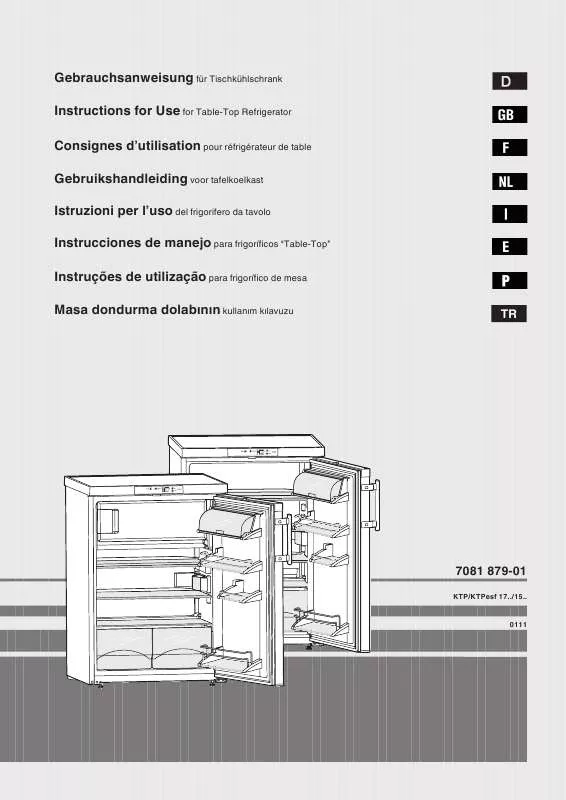 Mode d'emploi LIEBHERR KTPESF 1750