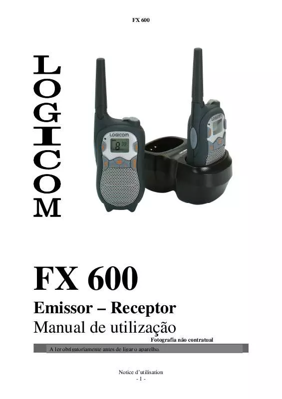 Mode d'emploi LOGICOM FX 600