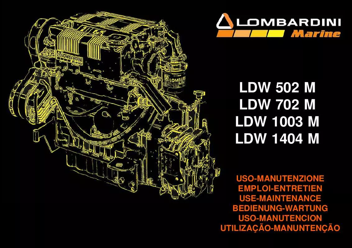 Mode d'emploi LOMBARDINI LDW1003M