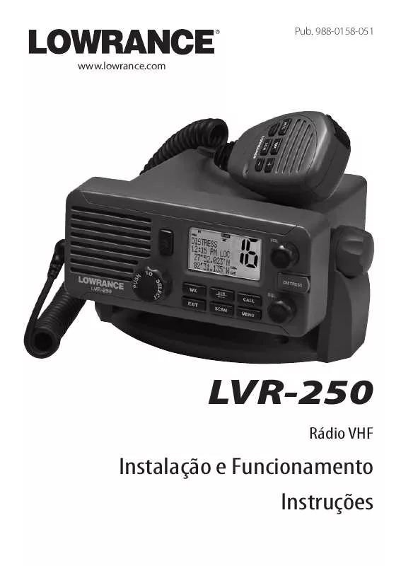 Mode d'emploi LOWRANCE LVR-250