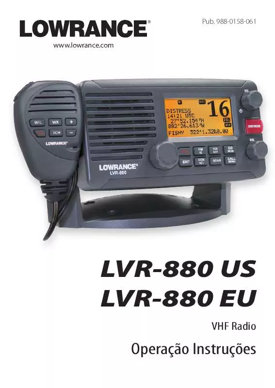 Mode d'emploi LOWRANCE LVR-880 EU