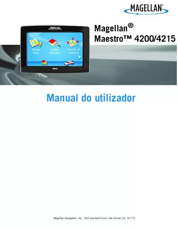 Mode d'emploi MAGELLAN MAESTRO 4200