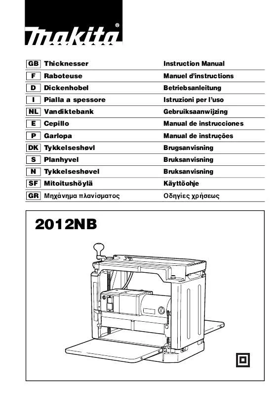 Mode d'emploi MAKITA 2012NB