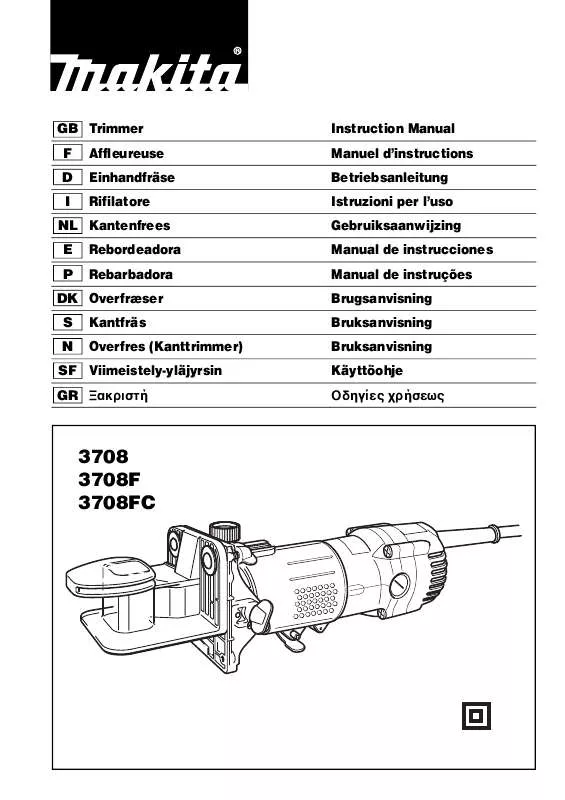 Mode d'emploi MAKITA 3708F