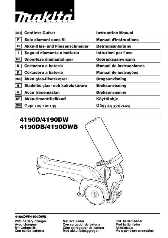 Mode d'emploi MAKITA 4190DWB