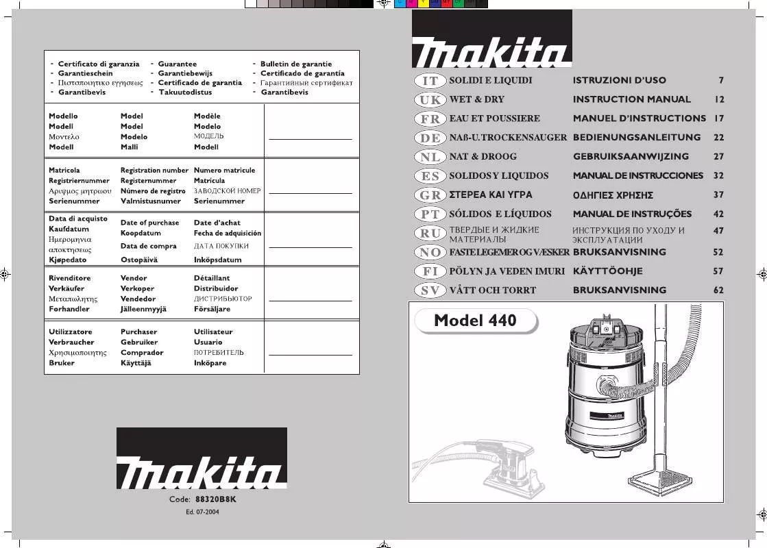 Mode d'emploi MAKITA 440