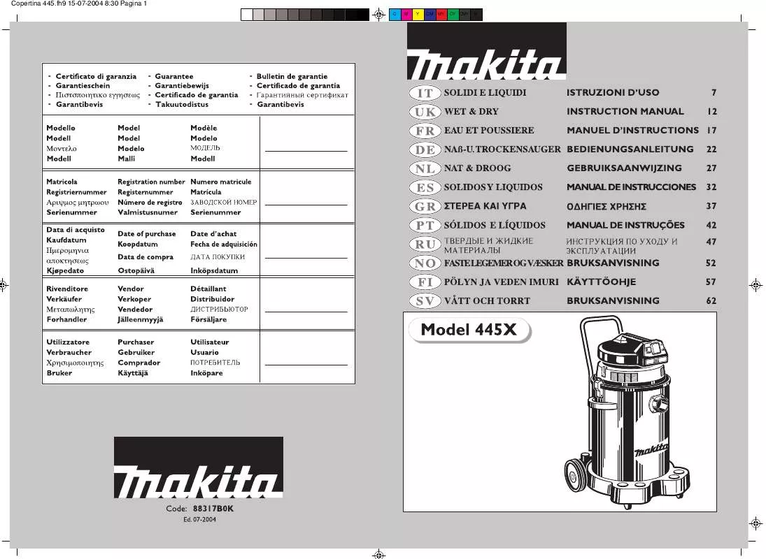 Mode d'emploi MAKITA 445X