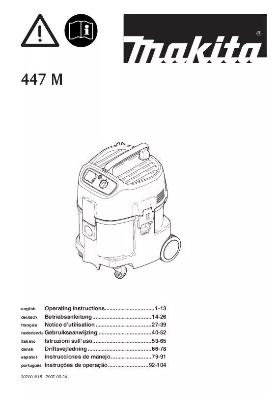 Mode d'emploi MAKITA 447M