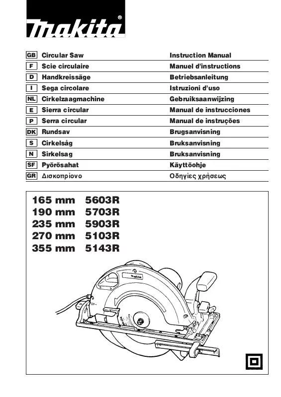 Mode d'emploi MAKITA 5603R