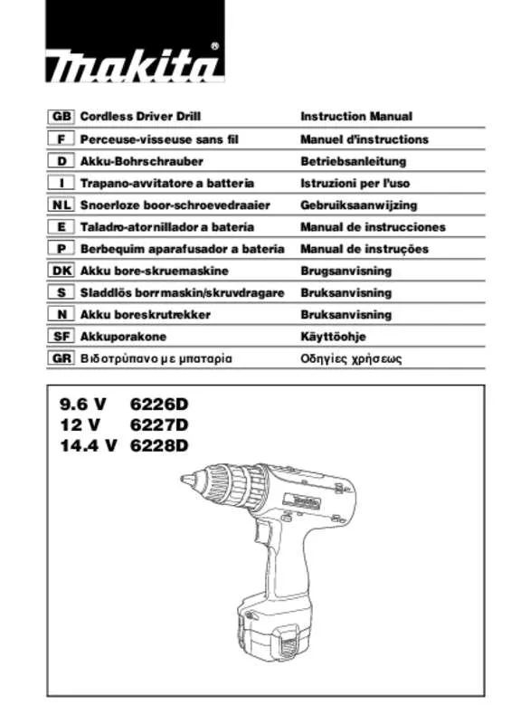 Mode d'emploi MAKITA 6226DWE