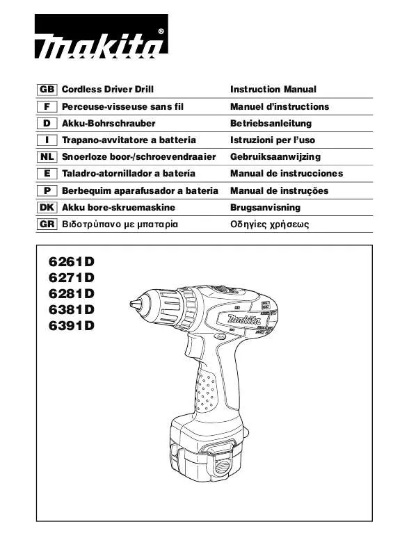 Mode d'emploi MAKITA 6261D