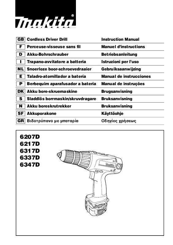 Mode d'emploi MAKITA 6317DWFE