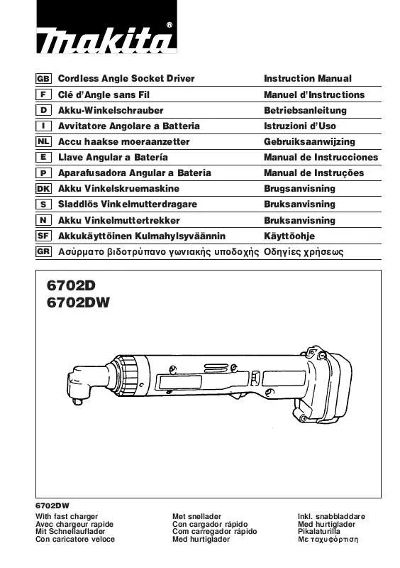 Mode d'emploi MAKITA 6702D