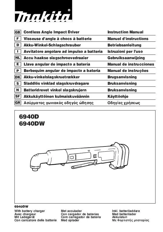 Mode d'emploi MAKITA 6940DW