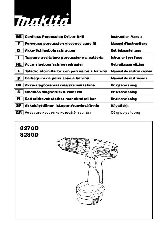 Mode d'emploi MAKITA 8270DWAE