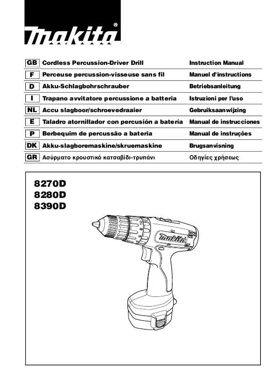 Mode d'emploi MAKITA 8390D