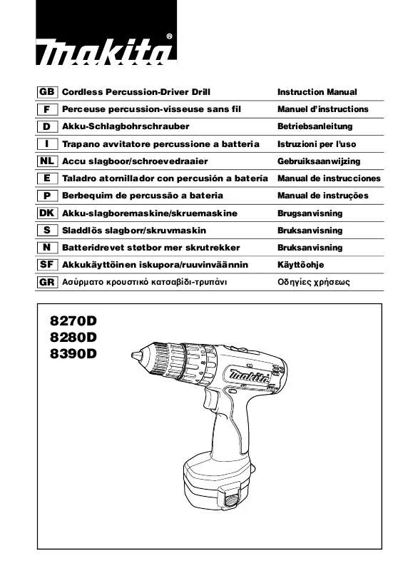 Mode d'emploi MAKITA 8390DWAE