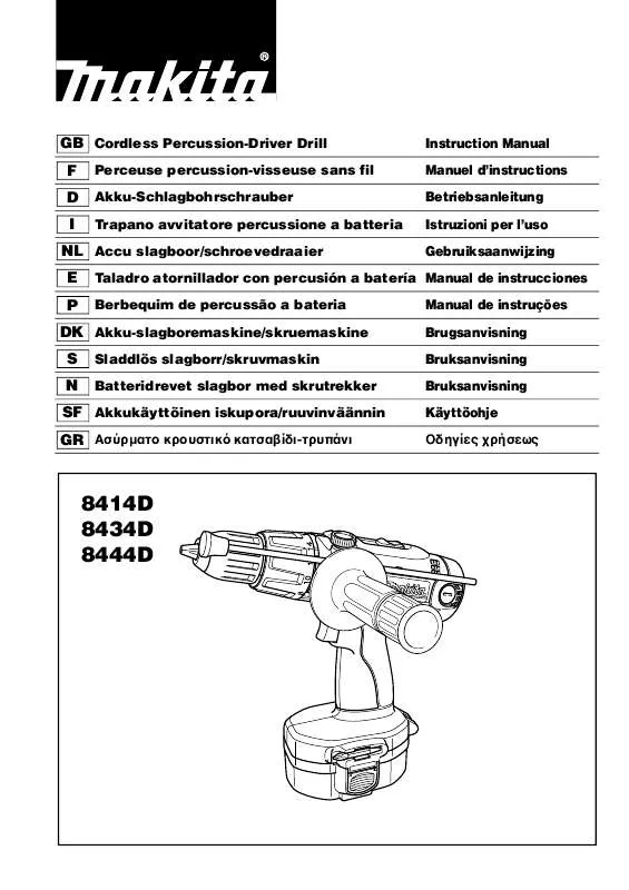 Mode d'emploi MAKITA 8434D