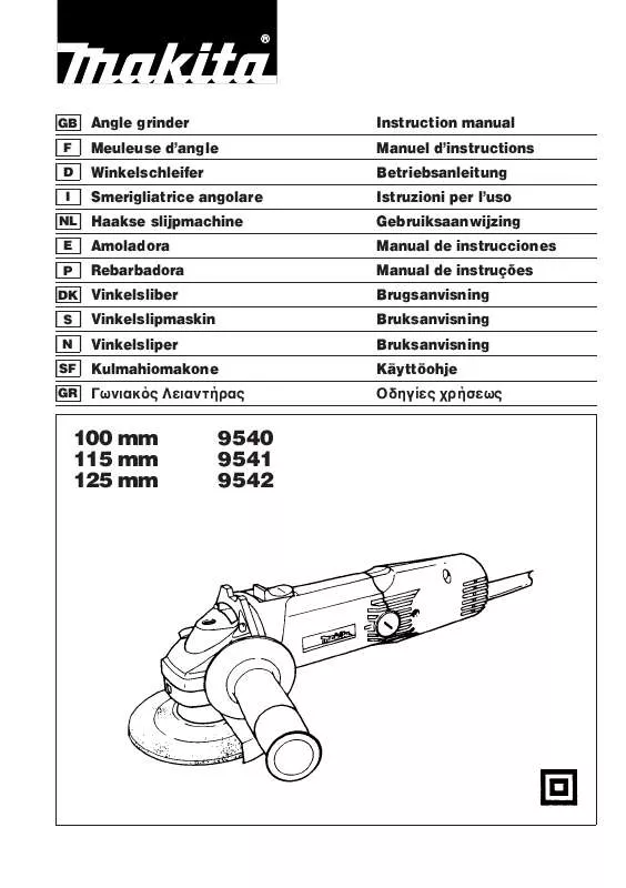 Mode d'emploi MAKITA 9542