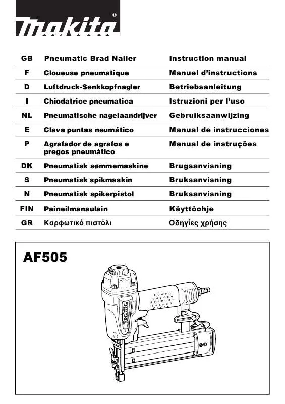 Mode d'emploi MAKITA AF505