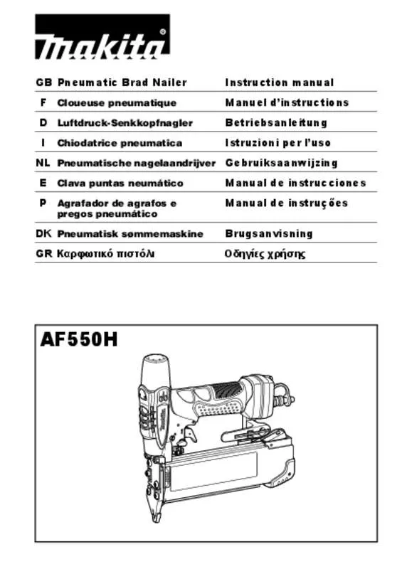 Mode d'emploi MAKITA AF550H