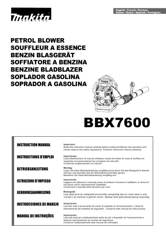 Mode d'emploi MAKITA BBX7600