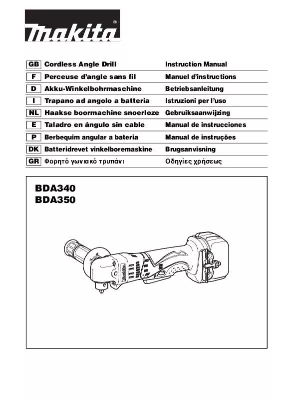 Mode d'emploi MAKITA BDA350