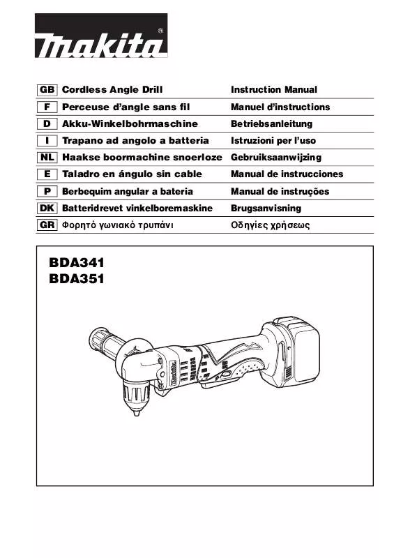 Mode d'emploi MAKITA BDA351