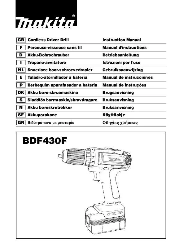 Mode d'emploi MAKITA BDF430F