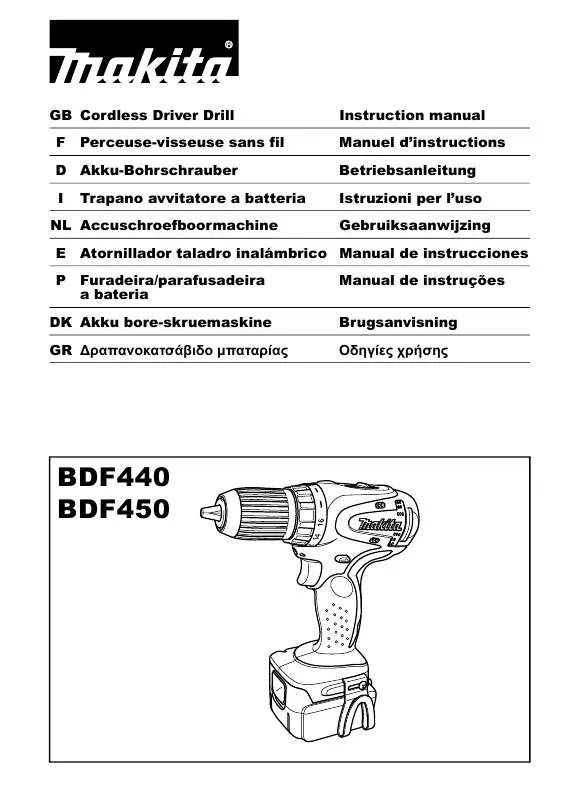 Mode d'emploi MAKITA BDF440