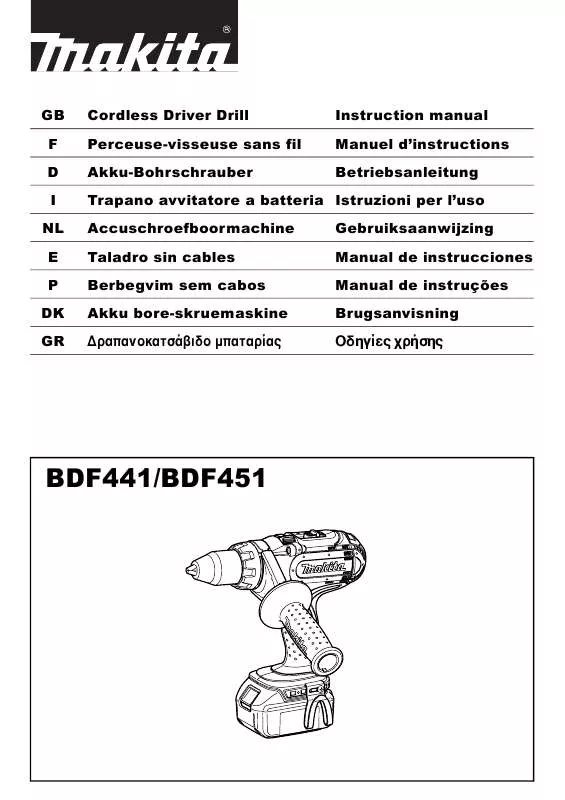 Mode d'emploi MAKITA BDF441