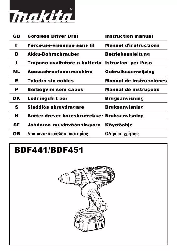 Mode d'emploi MAKITA BDF441RFE