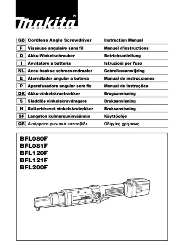 Mode d'emploi MAKITA BFL200F