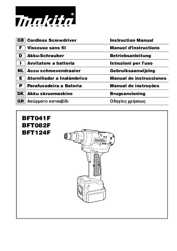 Mode d'emploi MAKITA BFT082F