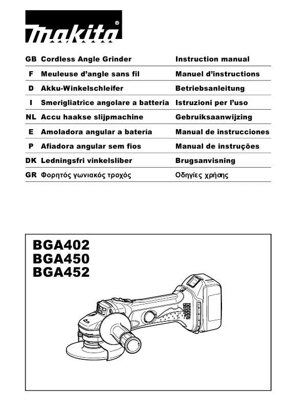 Mode d'emploi MAKITA BGA402