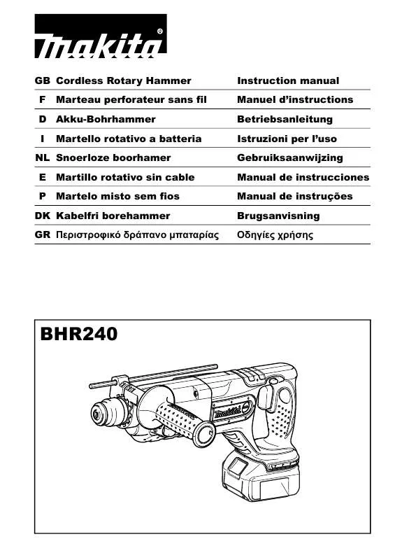 Mode d'emploi MAKITA BHR240