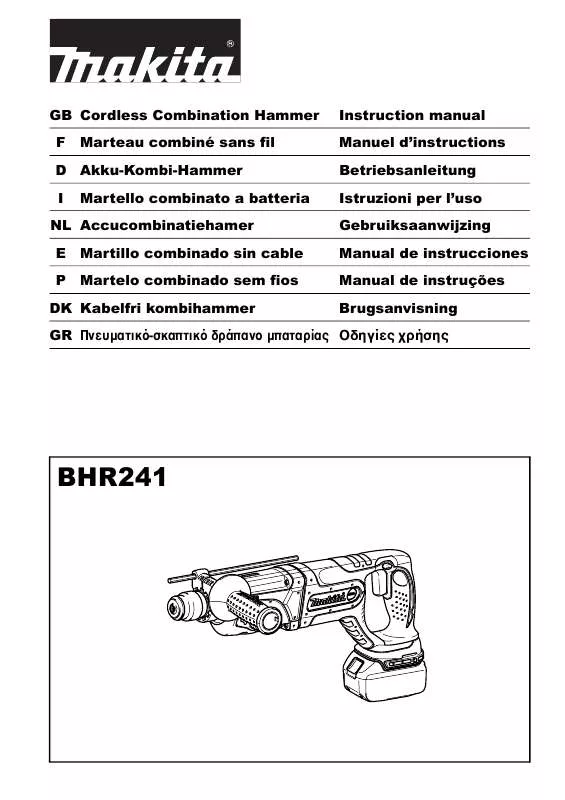 Mode d'emploi MAKITA BHR241