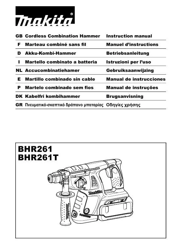 Mode d'emploi MAKITA BHR261