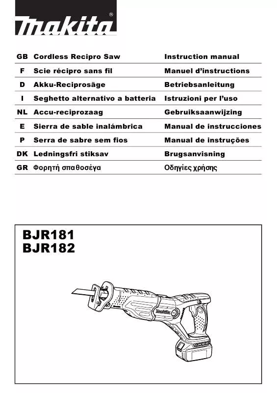 Mode d'emploi MAKITA BJR182