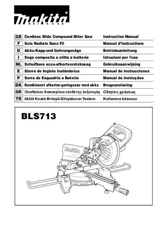 Mode d'emploi MAKITA BLS713