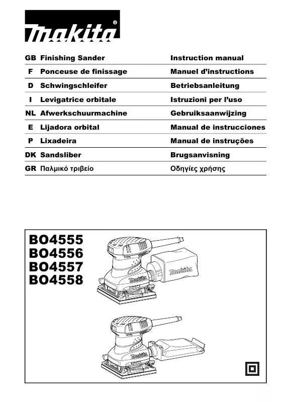 Mode d'emploi MAKITA BO4557