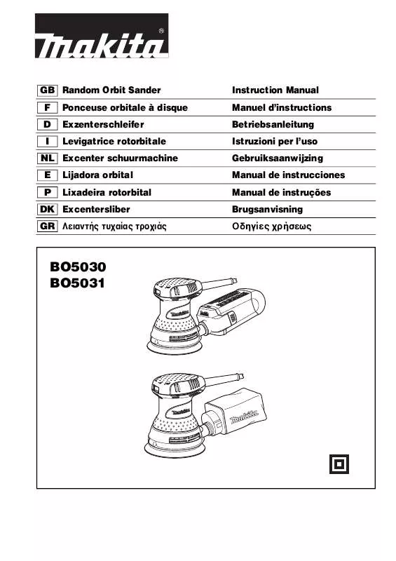 Mode d'emploi MAKITA BO5030