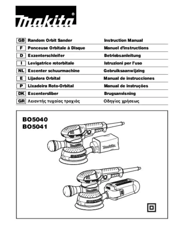 Mode d'emploi MAKITA BO5040