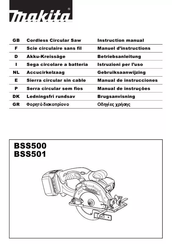 Mode d'emploi MAKITA BSS500