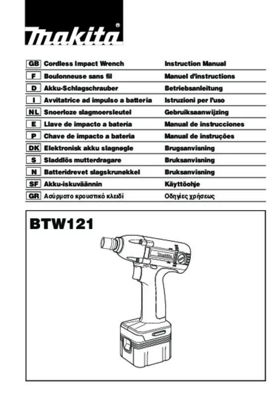 Mode d'emploi MAKITA BTW121