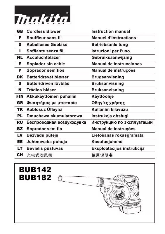 Mode d'emploi MAKITA BUB142