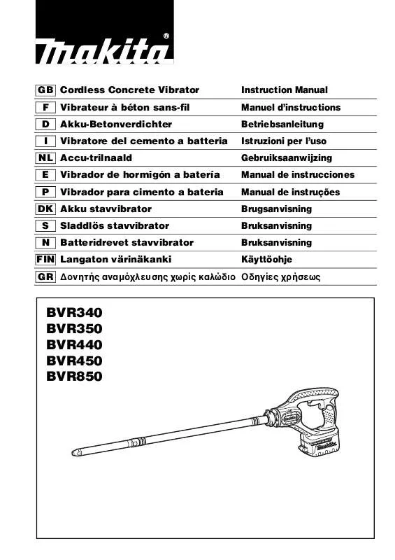 Mode d'emploi MAKITA BVR340