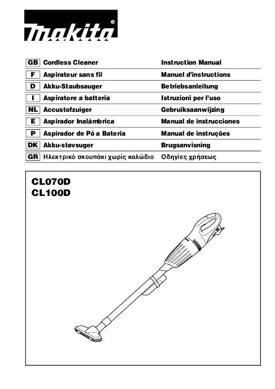 Mode d'emploi MAKITA CL100D